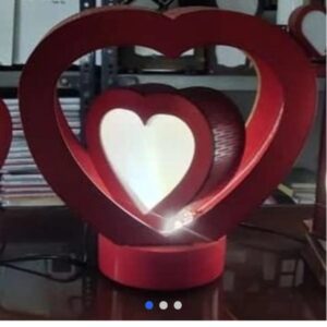 twin heart rotating lamp