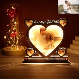 heart sublimation acrylic led table frame