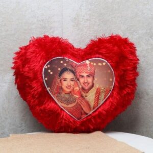 fur pillows heart shape