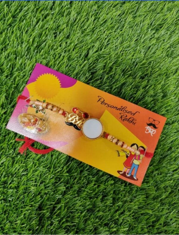 metal photo printed rakhi